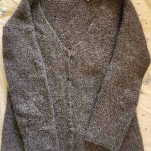 Sezane Barry Cardigan in Charcoal Grey / x-small /